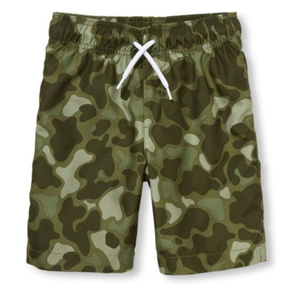 Children's Place Sport Camo Swim Trunks